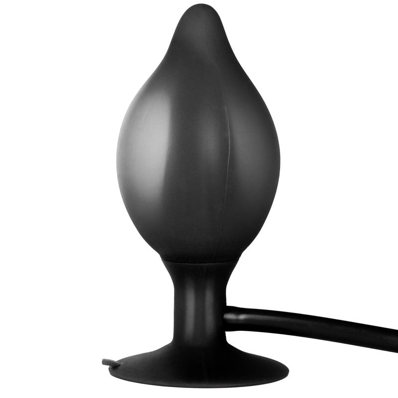Black Booty Call Pumper Silicone Inflatable Small Anal Plug > Anal Range > Anal Inflatables