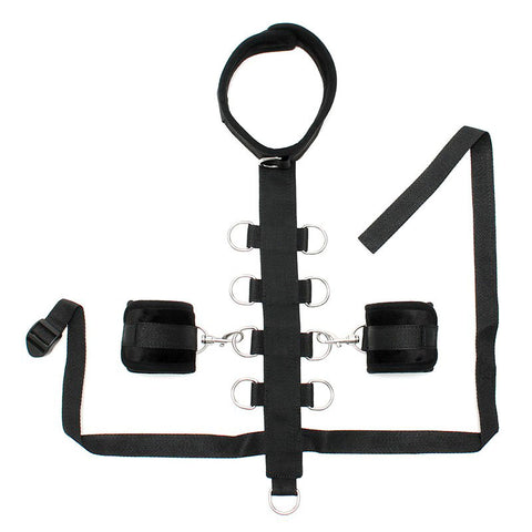 Black Padded Collar With Restraint Line And Cuffs Default Title > Bondage Gear > Restraints