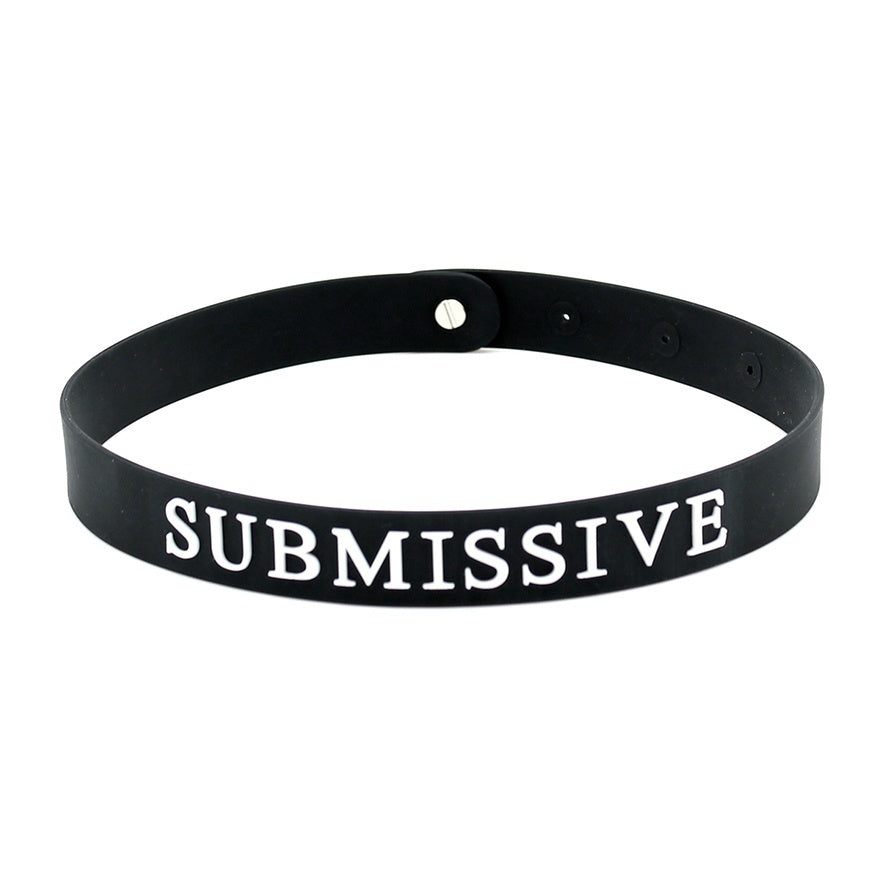 Black Silicone Submissive Collar > Bondage Gear > Collars