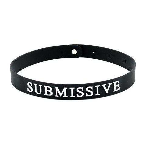 Black Silicone Submissive Collar > Bondage Gear > Collars