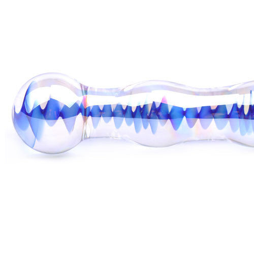 Blue Wavy Glass Dildo > Sex Toys > Glass