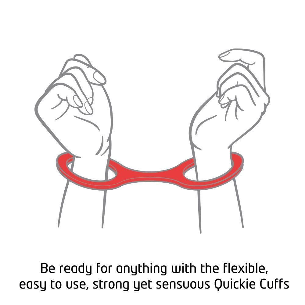 Quickie Large Red Ankle And Wrist Cuffs Soft Restraints > Bondage Gear > Restraints