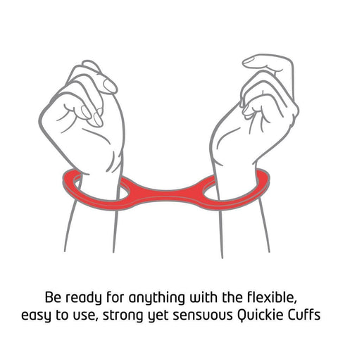 Quickie Large Red Ankle And Wrist Cuffs Soft Restraints > Bondage Gear > Restraints