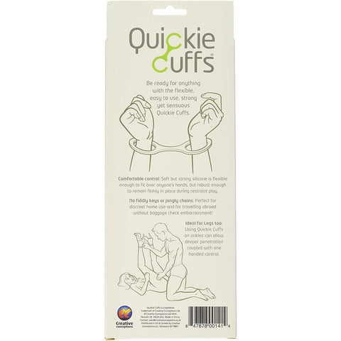Quickie Cuffs Large Silicone Wrist Cuffs For Adults > Bondage Gear > Handcuffs