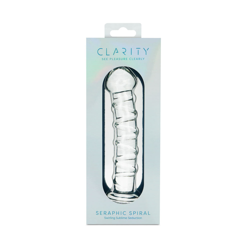 Seraphic Spiral Hand-Blown Borosilicate Glass Dildo 160mm Insertable Length > Glass > Dildos