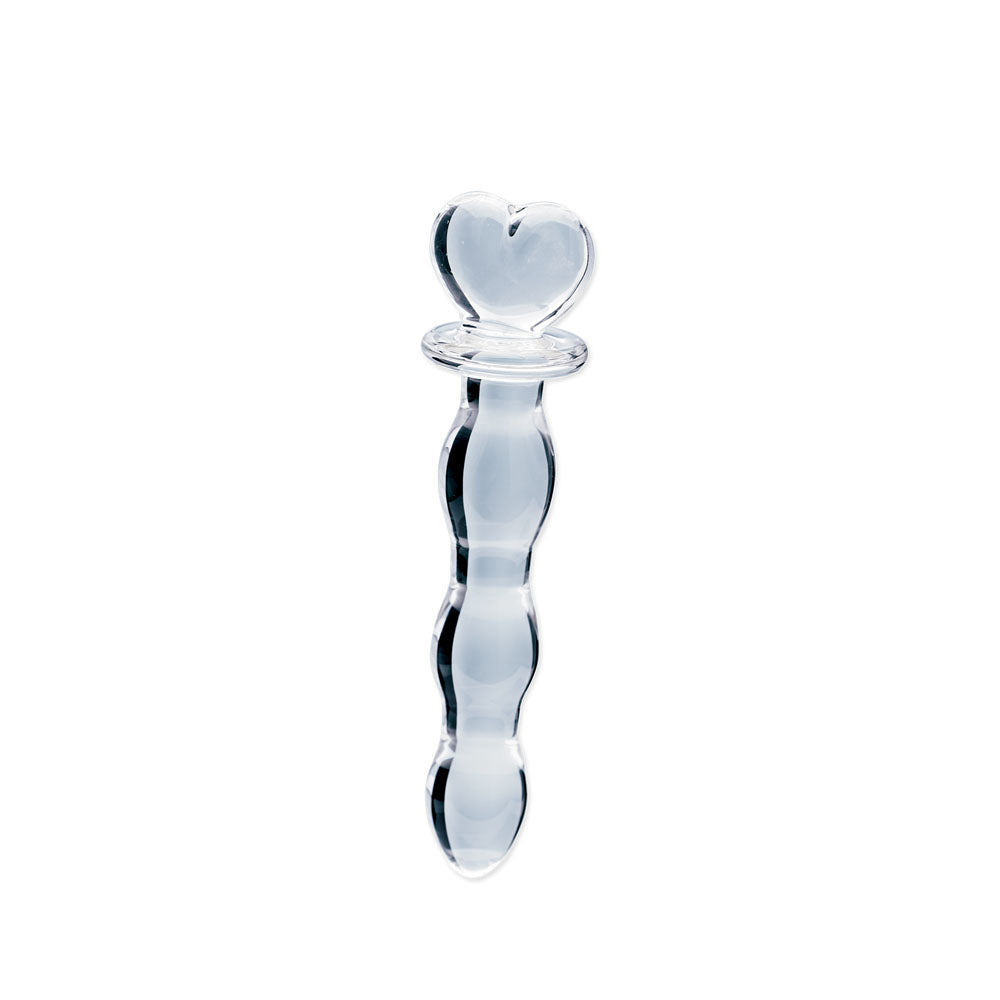Hera's Cascade Handblown Borosilicate Glass Dildo – Sculptural Handle 5.9 Inch Insertable Length Secondary image