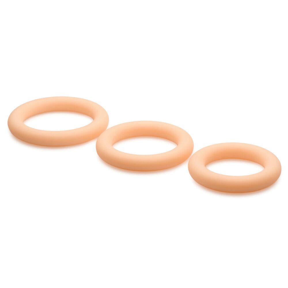Jock Discreet Silicone Cock Ring Set Beige COCK RING Set