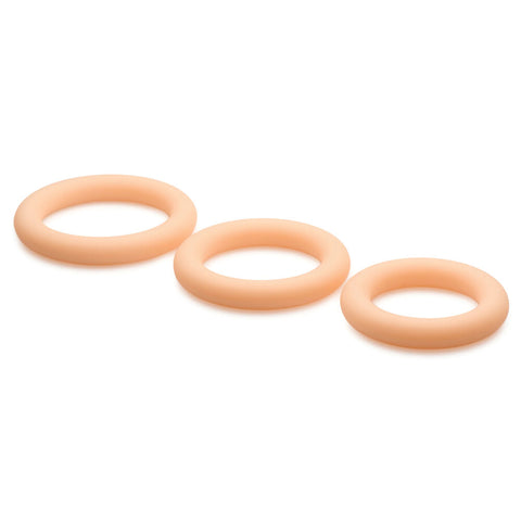 Jock Discreet Silicone Cock Ring Set Beige COCK RING Set
