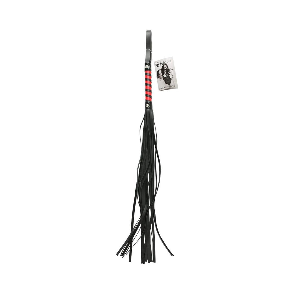 Sex and Mischief Stripe Flogger – 32-Inch Leather Flogger > Bondage Gear > Whips & Floggers