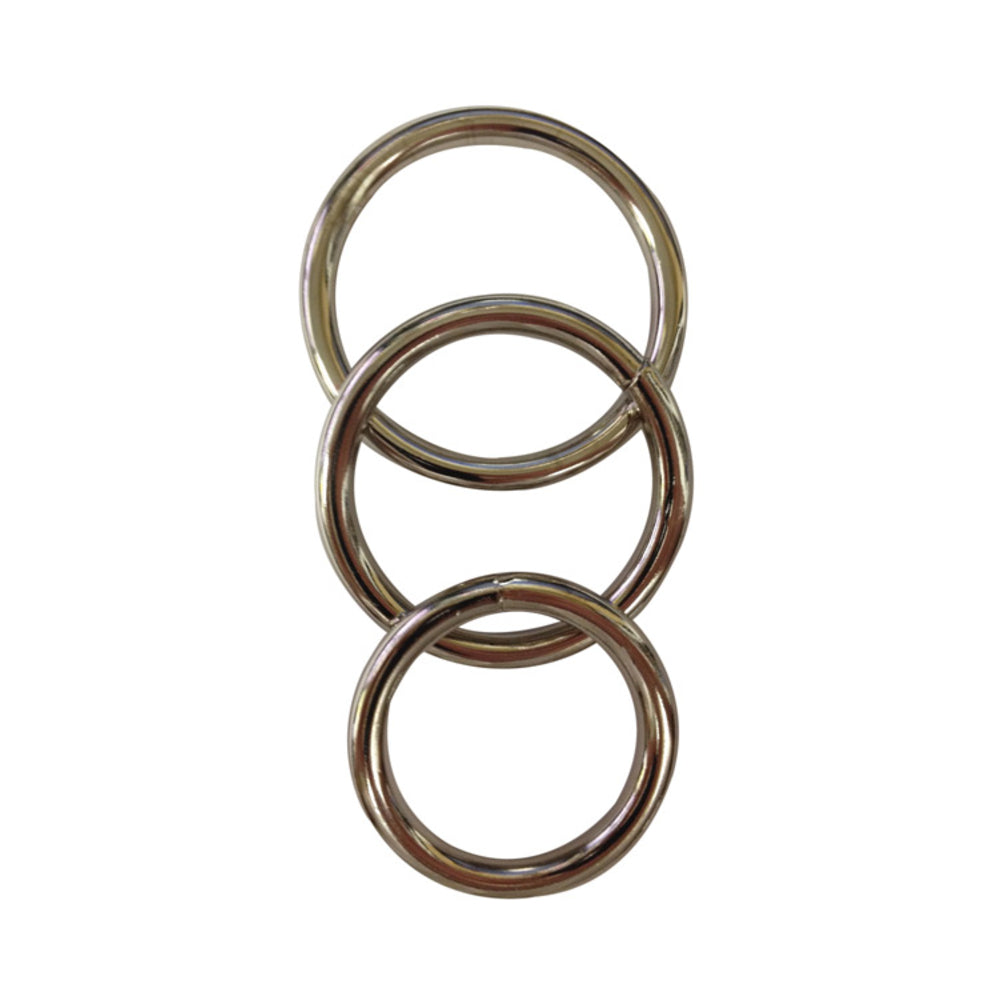Sportsheets Seamless Metal O-Rings Set – Nickel-Free Metal 1.5 Inch, 1.75 Inch, 2 Inch Rings Accessory > Dildos > Strap On Harnesses