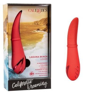 California Dreaming Laguna Beach Lover Silicone Vibrator with 10 Vibration Functions and Flickering Tongue Tip > Vibrators > Standard Vibrators Main image