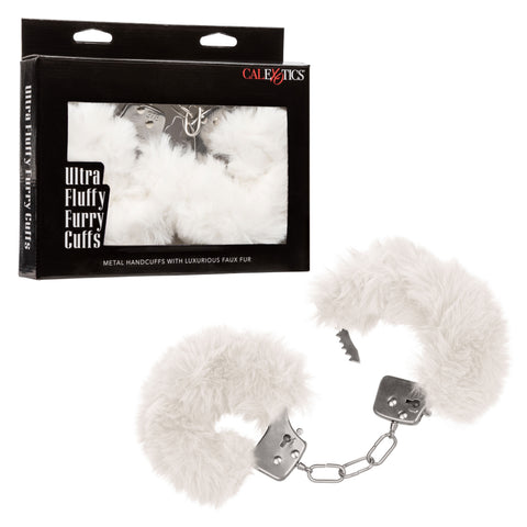 Ultra Fluffy White Furry Cuffs – Soft Bondage Handcuffs > Bondage Gear > Handcuffs
