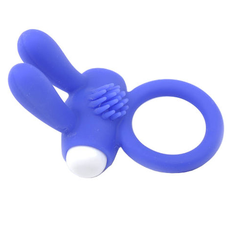 Cock Ring With Rabbit Ears Blue > Sex Toys For Men > Love Ring Vibrators