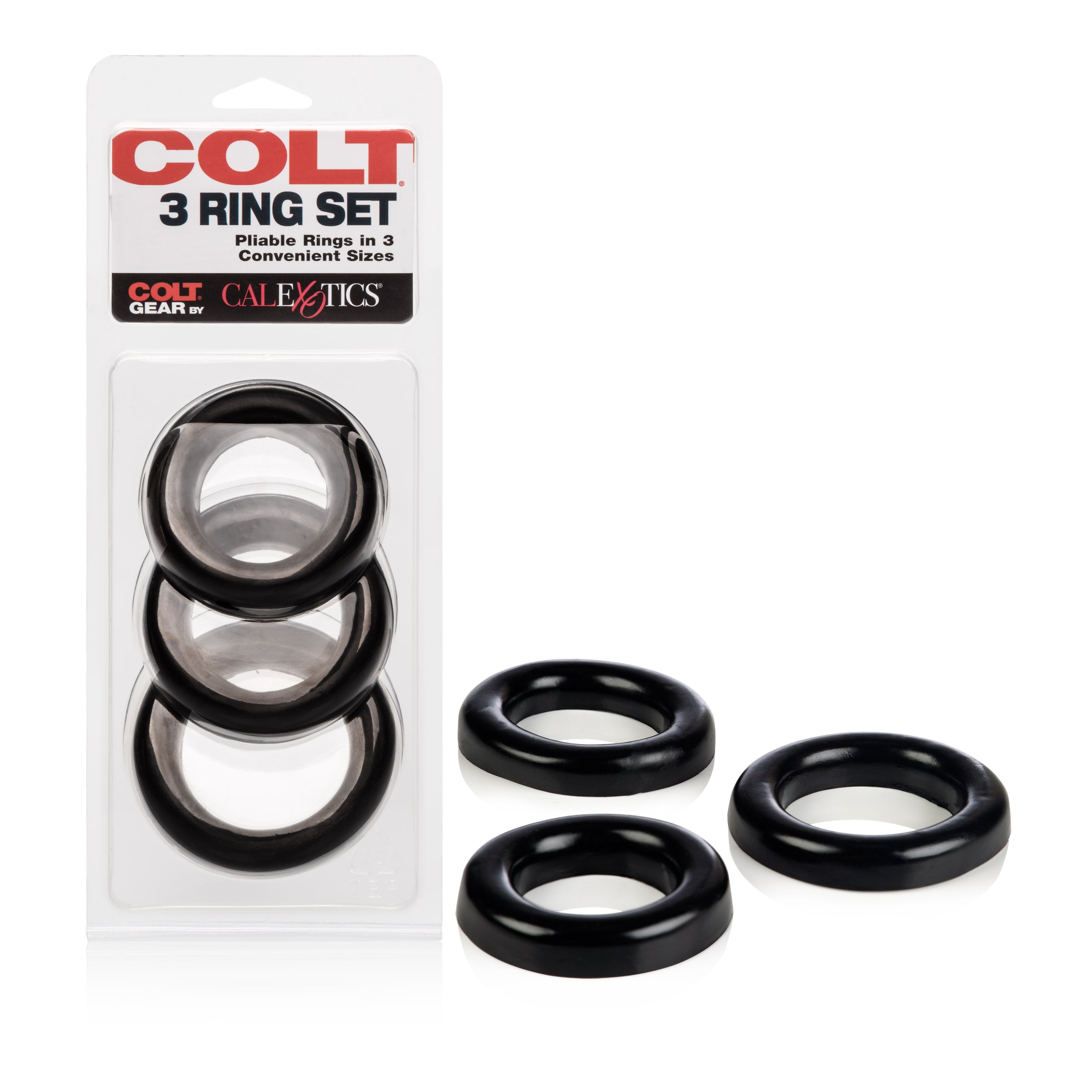 Colt 3 Ring Set – Pliable Rubber Rings in Three Sizes for Erection Stamina and Comfort Secondary image