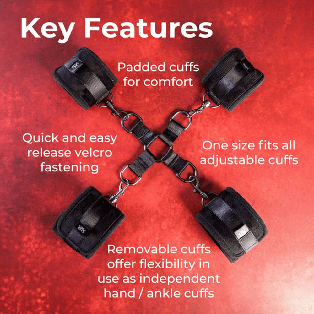 Sei Mio Hog Tied and Satisfied – Velvet Soft Detachable Hog Tie and Cuff Set > Bondage Gear > Restraints