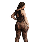 Le Desir Criss Cross Neck Bodystocking UK 14 to 20 > Clothes > Plus Size Lingerie