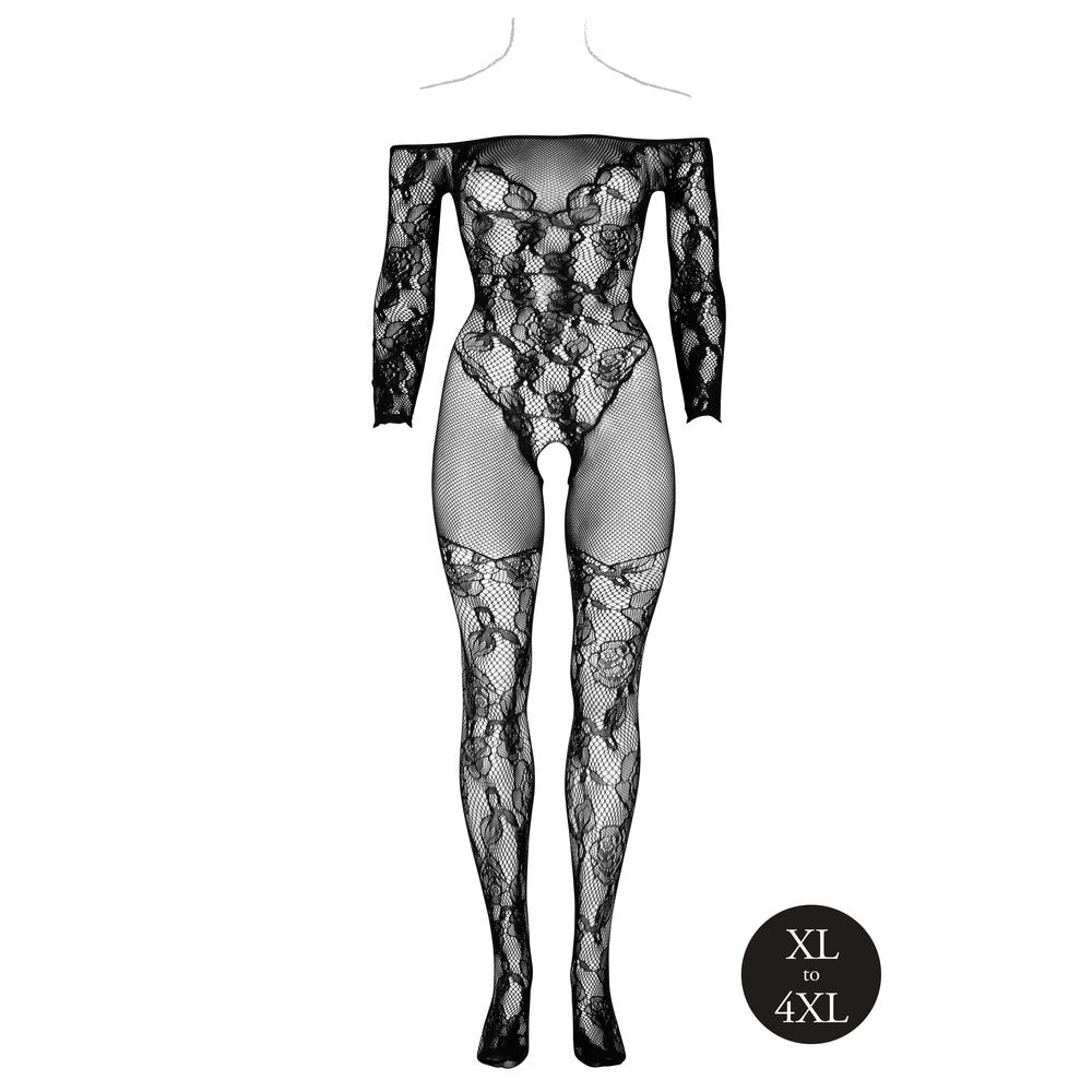 Le Desir Bodystocking With Off Shoulder Long Sleeves > Clothes > Plus Size Lingerie
