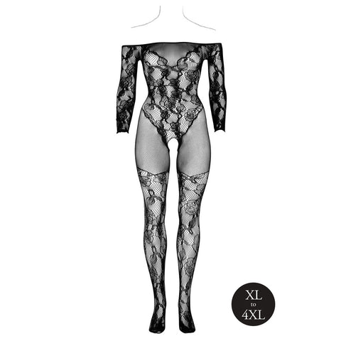 Le Desir Bodystocking With Off Shoulder Long Sleeves > Clothes > Plus Size Lingerie
