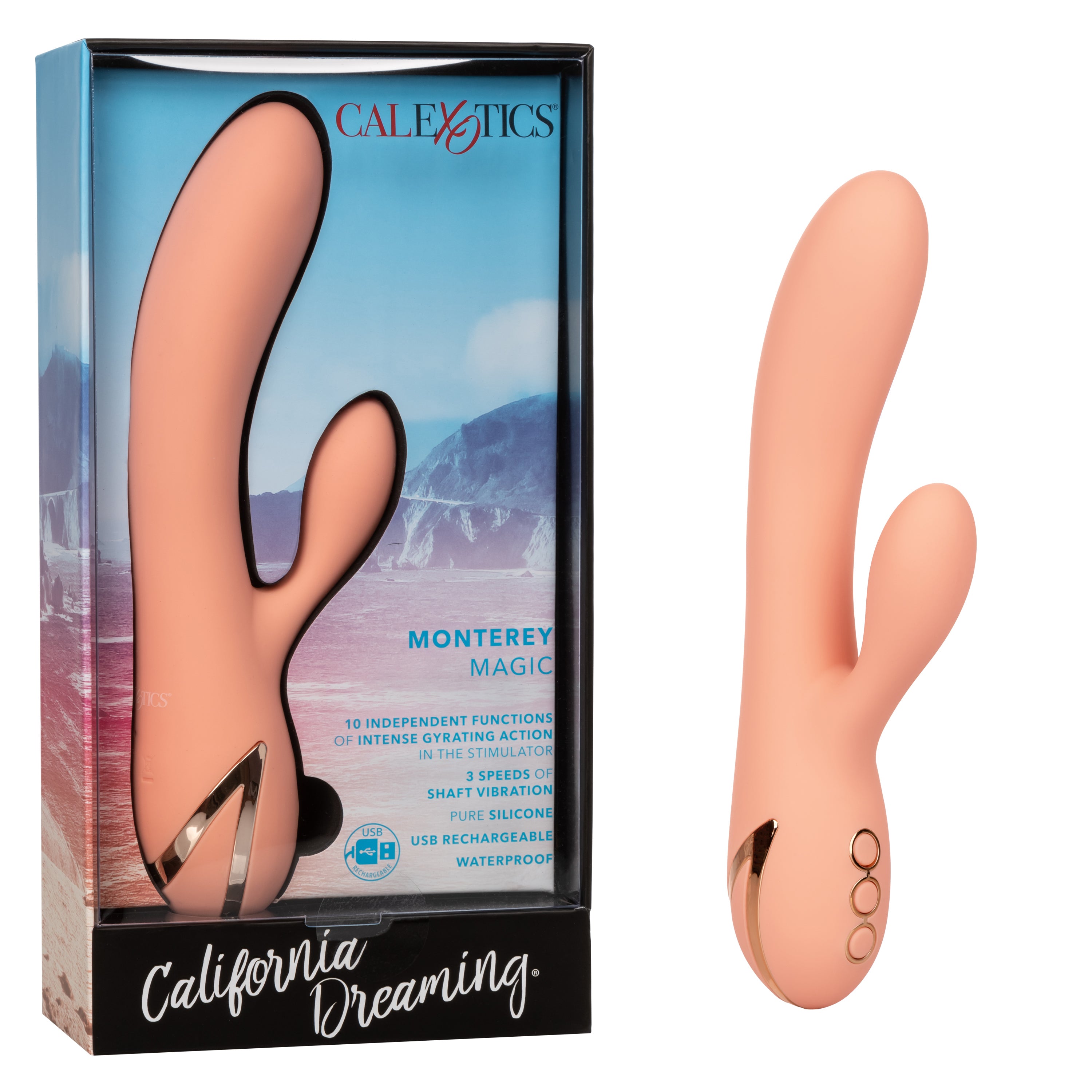 Monterey Magic Vibrator with Clitoral Stimulator – Sleek Vibrator > Vibrators > Ladies > Rabbit