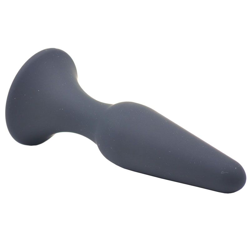Medium Classic Black Silicone Butt Plug > Anal Range > Butt Plugs