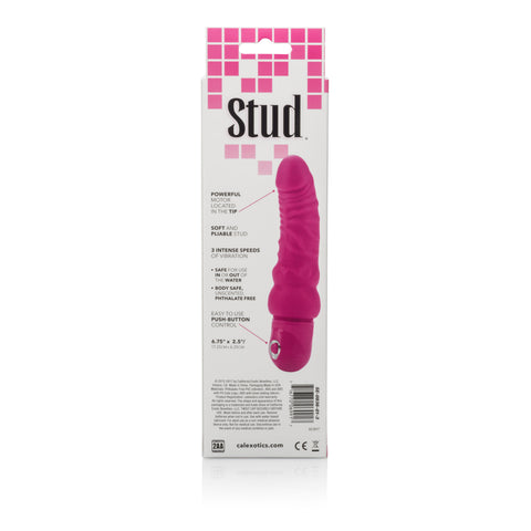 Power Stud Curvy Waterproof Vibrator 6.75 Inch Slim Pink > Vibrators > Realistic Vibrators