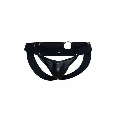 Male Basics Dngeon Peekaboo Jock Black One Size Jockstraps