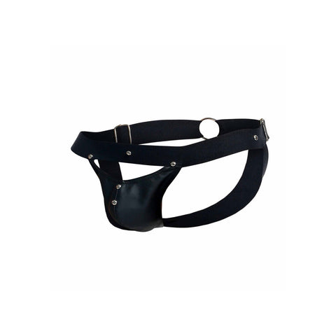 Male Basics Dngeon Peekaboo Jock Black One Size Jockstraps