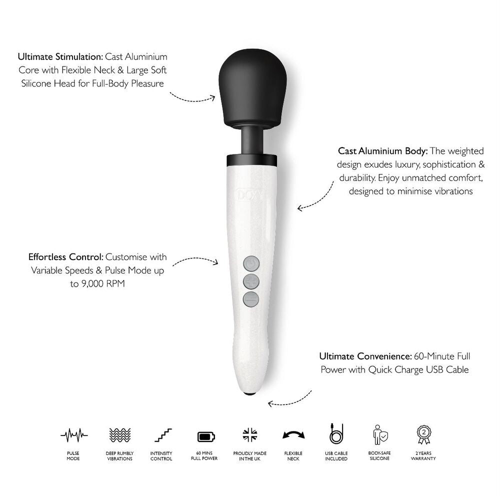 Doxy Die Cast Wand Rechargeable Star Dust > Sex Toys For Ladies > Wand Massagers and Attachments