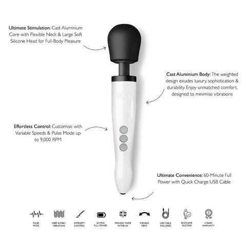 Doxy Die Cast Wand Rechargeable Star Dust > Sex Toys For Ladies > Wand Massagers and Attachments