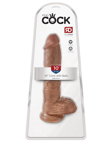 Pipedream King Cock 10 Inch Suction Dildo with Balls > Dildos > Large Dildos