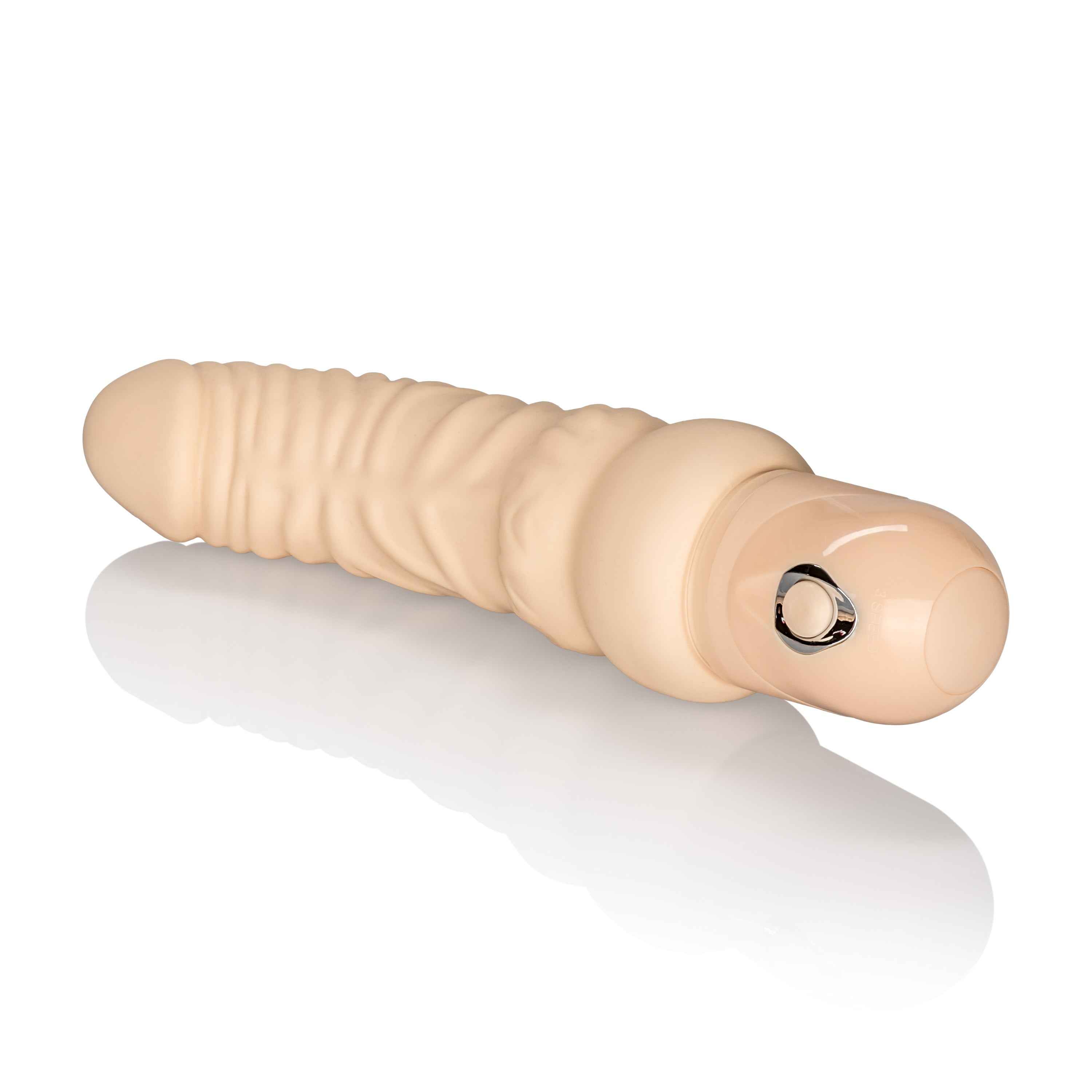 Waterproof Curvy Flesh Power Stud Vibrator Multi Speed Beige Vibrators - G Spot