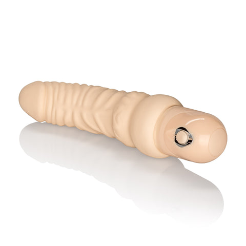 Waterproof Curvy Flesh Power Stud Vibrator Multi Speed Beige Vibrators - G Spot