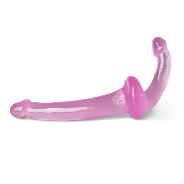 Double Fun Pink Strapless Strap On Dildo Default Title > Realistic Dildos and Vibes > Strapless Strap Ons