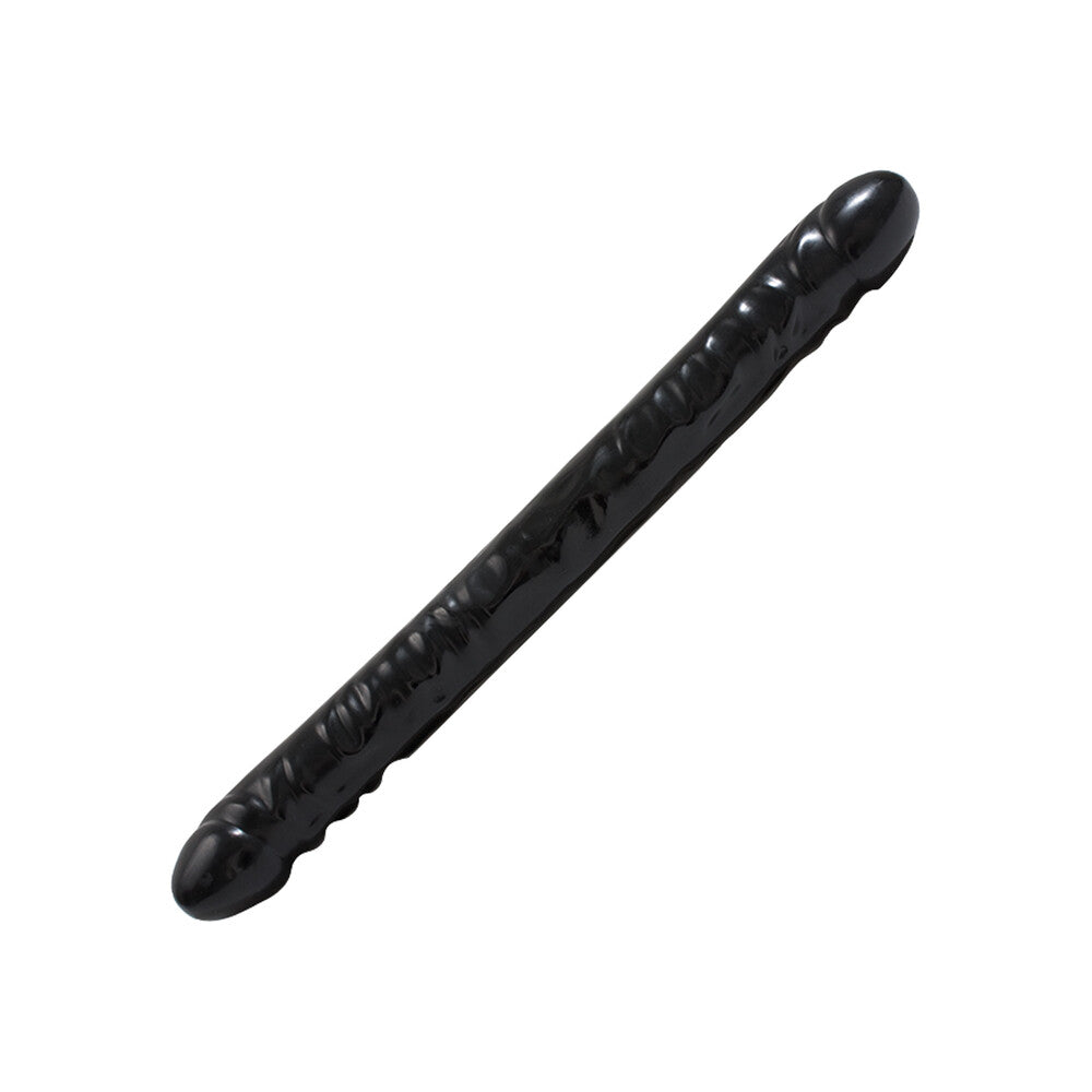 Double Header 18 Inch Veined Dong Black > Realistic Dildos and Vibes > Double Dildos