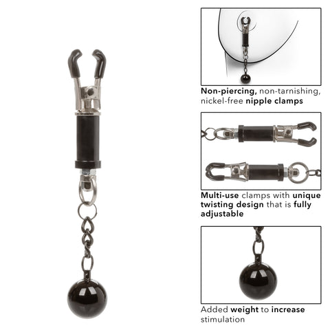 Nipple Grips Weighted Twist Adjustable Nipple Clamps – Unique Twisting Design Clamps > Sex Toys > Nipple Clips