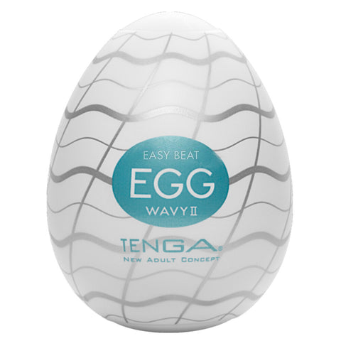 Tenga Wavy 2 Egg Ribbed Male Masturbator Pocket Sleeve Default Title Strokers - Cup|Egg