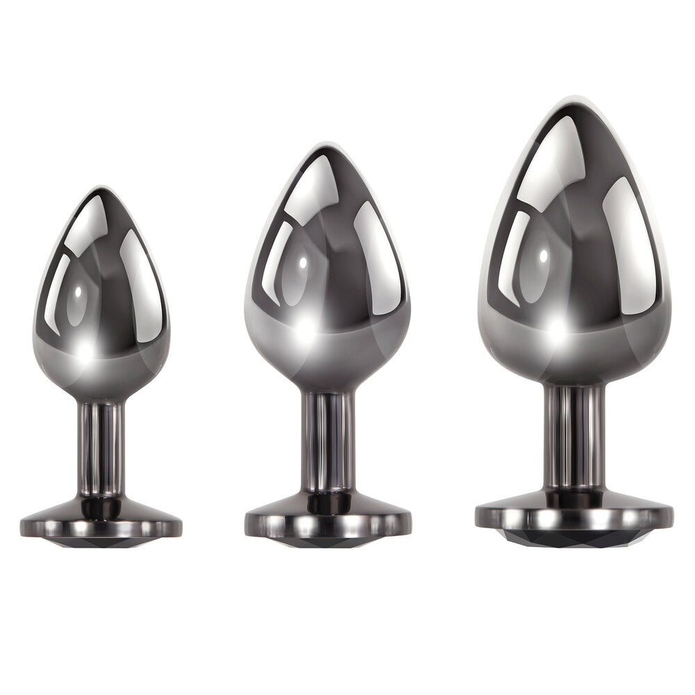 Evolved Black Gem Anal Plug Set – Metal Anal Plug Set > Anal Range > Butt Plug Kits Main image