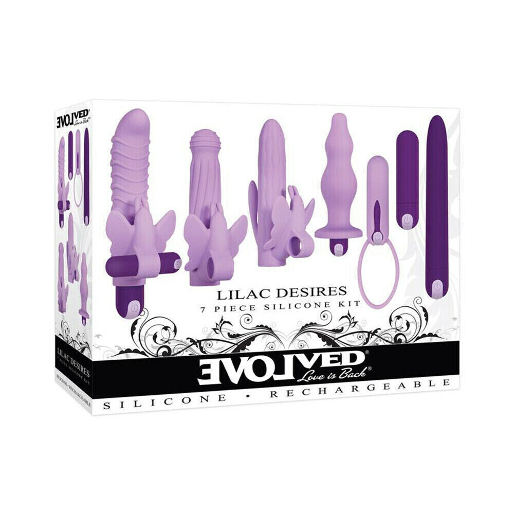 Evolved Lilac Desires Silicone Rechargeable Butterfly Kit > Sex Toys > Sex Kits
