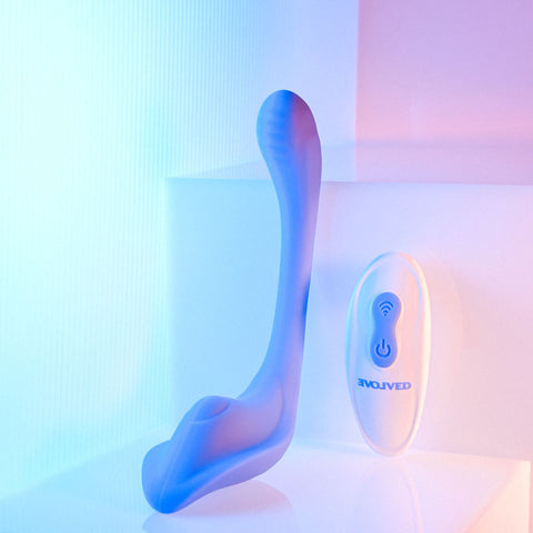 Evolved Anywhere Vibe USB Rechargeable Flexible Vibrator with Remote Couples Toys