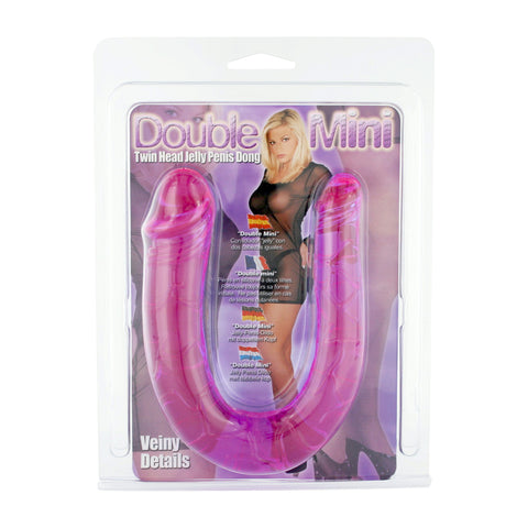 Double Mini Twin Head Jelly Penis Dildo > Realistic Dildos and Vibes > Double Dildos