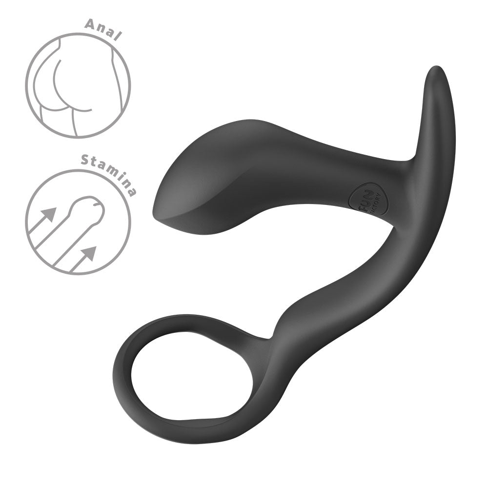 Fun Factory Bootie Ring 14.7 cm Silicone Butt Plug with Cock Ring > Anal Range > Butt Plugs