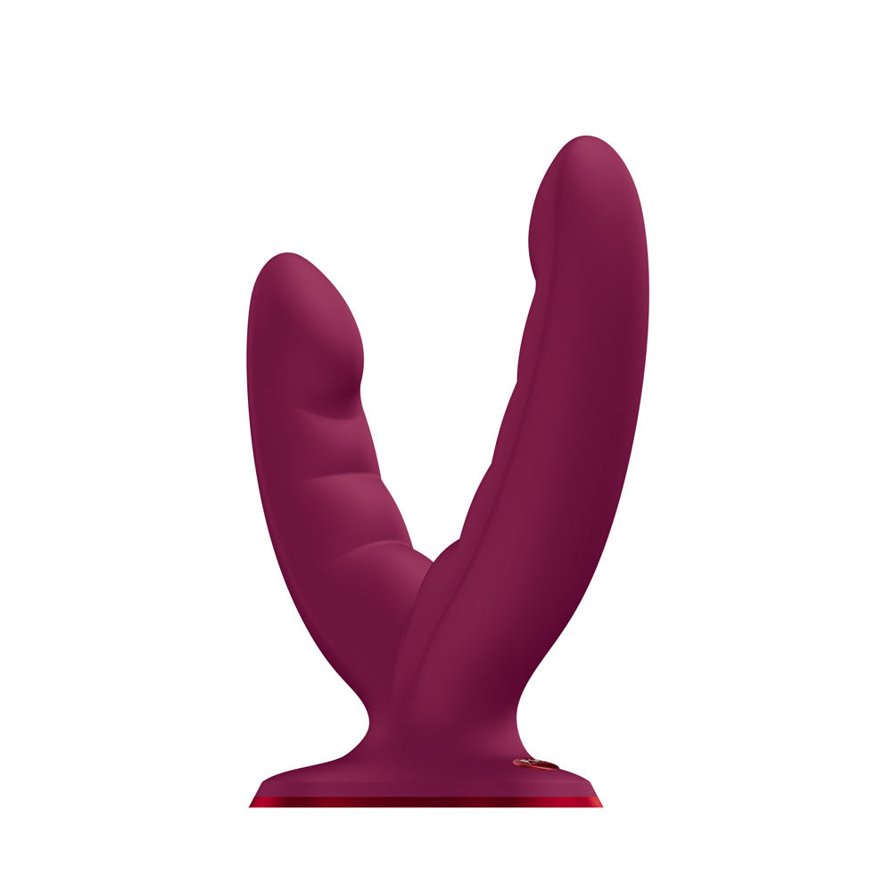 Fun Factory Ryde – Body-Safe Silicone Grinding Dildo with Softly Ridged Shaft Red > Dildos > Double Dildos