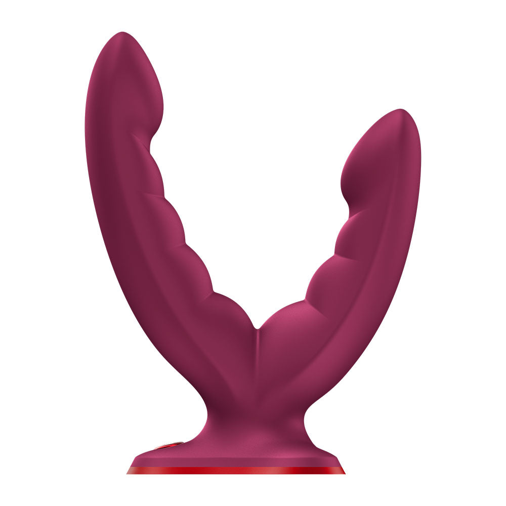 Fun Factory Ryde Silicone Grinding Dildo with Softly Ridged Shaft > Dildos > Double Dildos