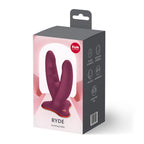 Fun Factory Ryde Silicone Grinding Dildo with Softly Ridged Shaft Wine > Dildos > Double Dildos
