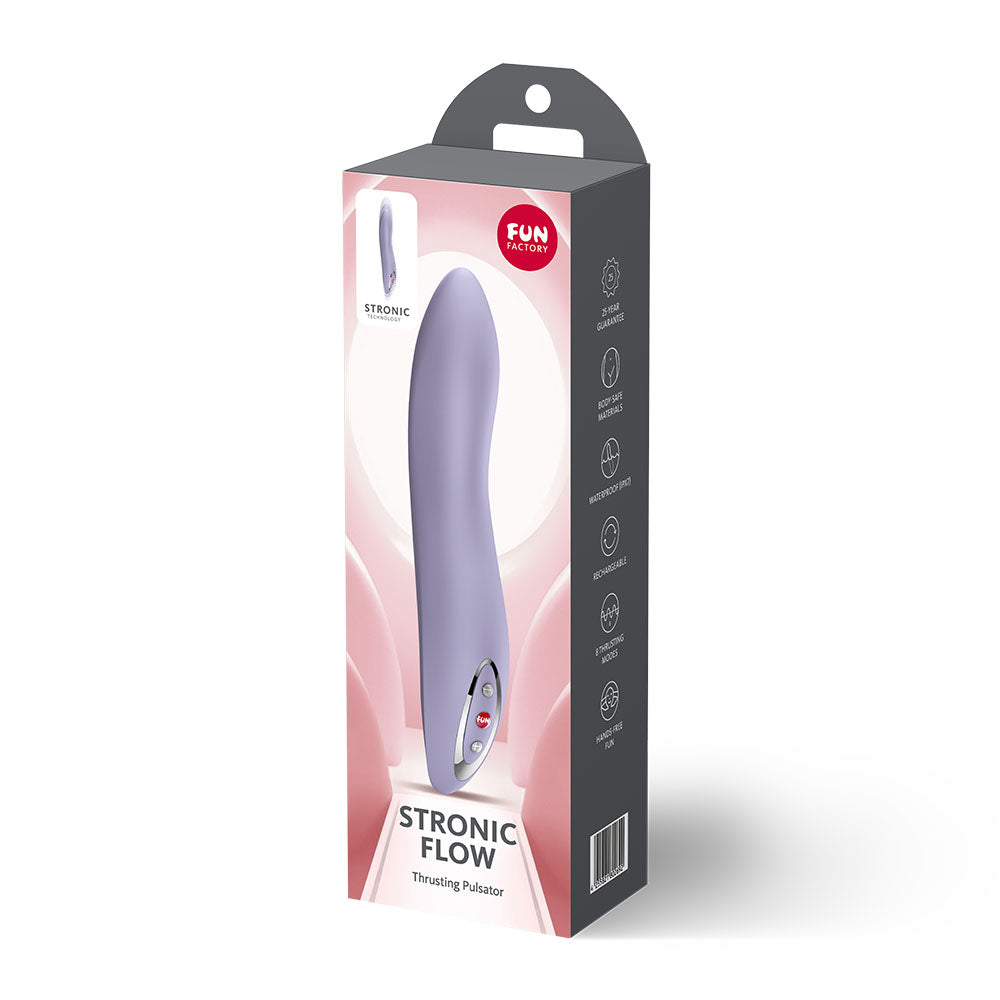 Fun Factory Stronic Flow – USB Rechargeable Medical-Grade Silicone Thrusting Vibrator > Vibrators > Standard Vibrators