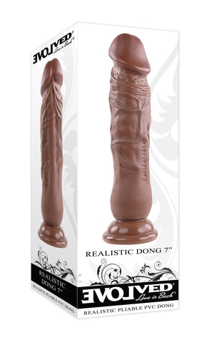 Evolved 7 Inch Realistic Dong (Flesh Brown) – Realistic Dong 7 Inch > Dildos > Realistic Dildos