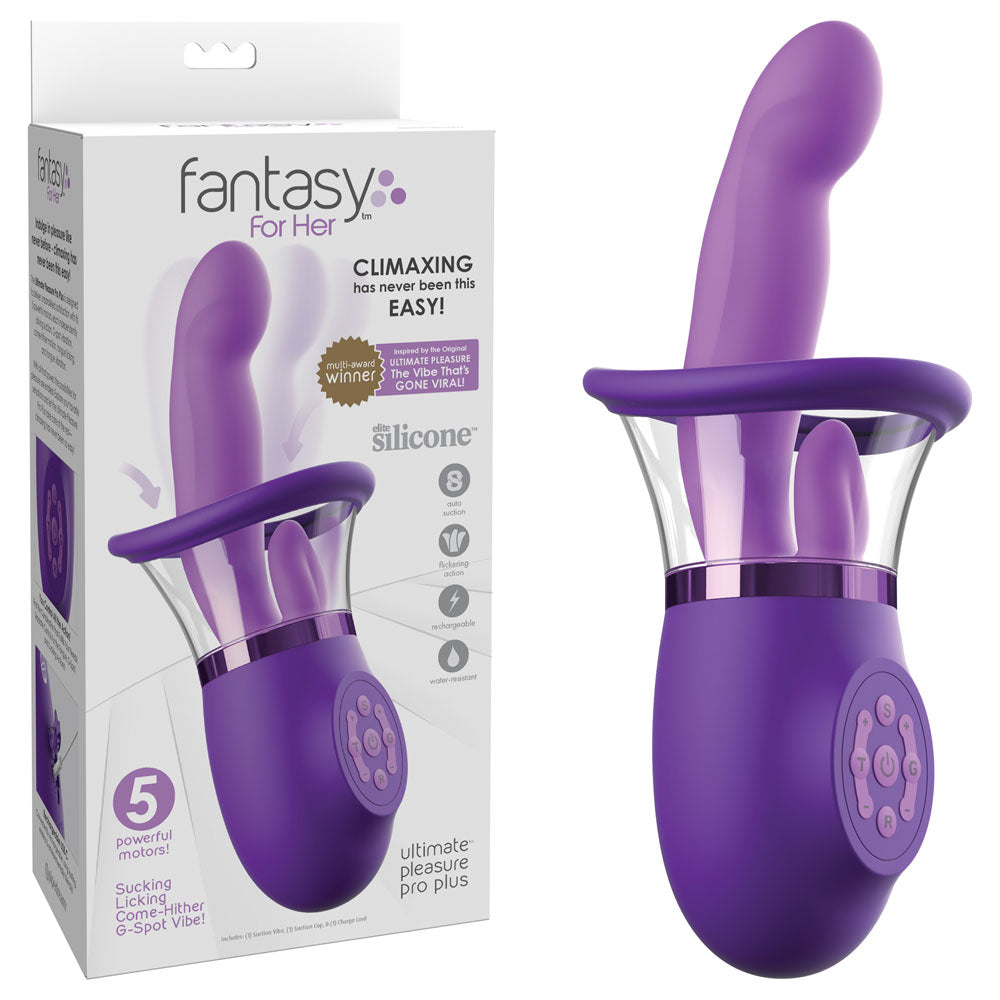 Fantasy For Her Ultimate Pleasure Pro Plus Rechargeable G-Spot Vibrator with Clitoral Licking and Flicking > Sex Toys For Ladies > Clitoral Vibrators and Stimulators