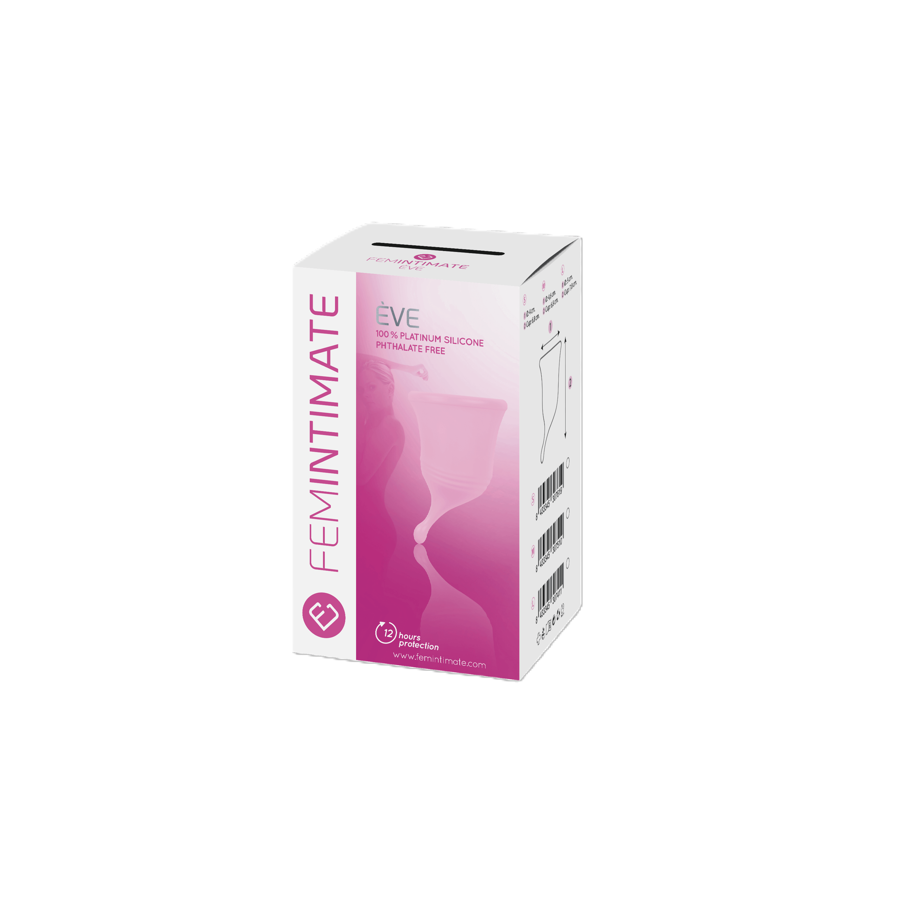 Femintimate Eve Cup S Menstrual Cup Rosa 4 cm Diameter 6.8 cm Height Medical Grade Silicone Feminine Care