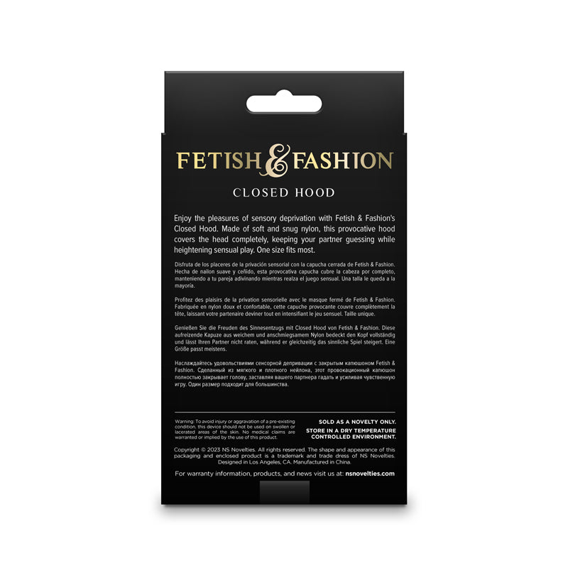 Fetish & Fantasy - Closed Hood for Most Sizes > Bondage Gear > Bondage Hoods