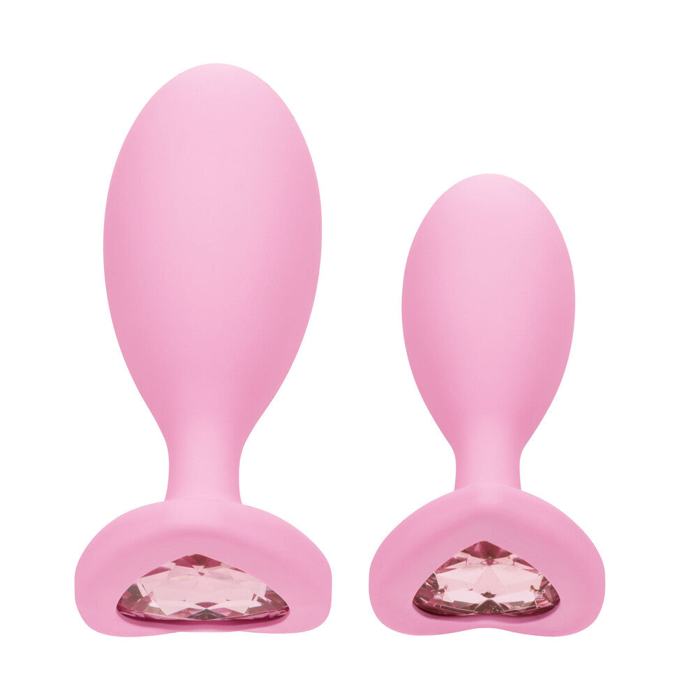 First Time Crystal Booty Duo (Heart-Shaped Crystals) – Decorative Butt Plugs > Anal Range > Butt Plug Kits Main image